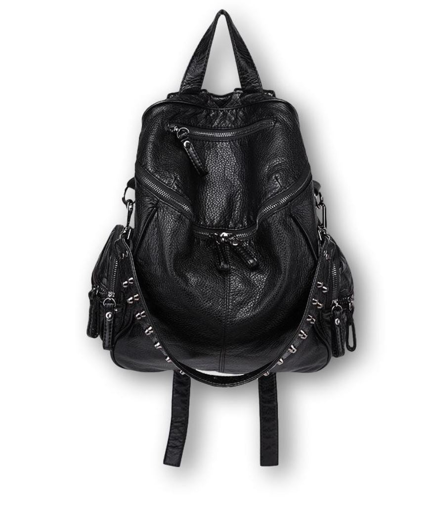 Ro Rox Calamity Womens PU Punk Gothic School Uni Studded Backpack