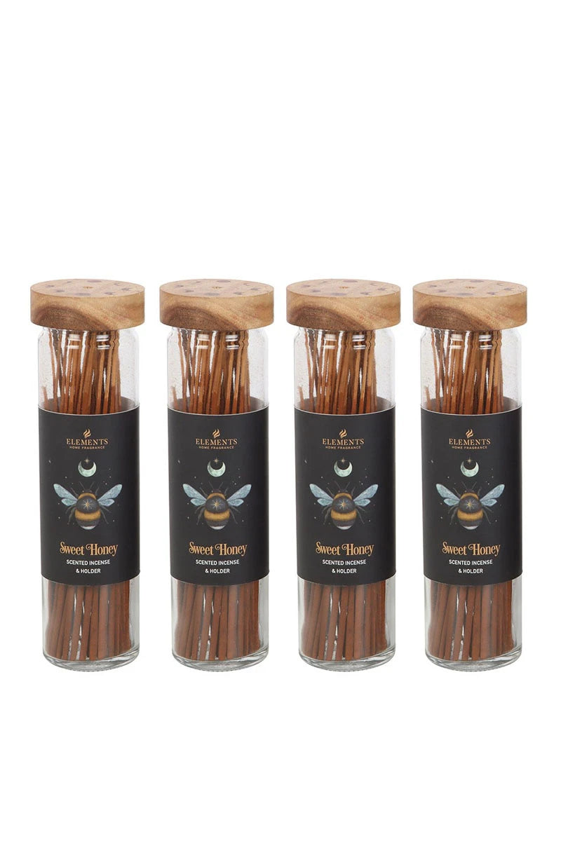 Dark Forest Sweet Honey Incense Sticks with Holder – Calming
