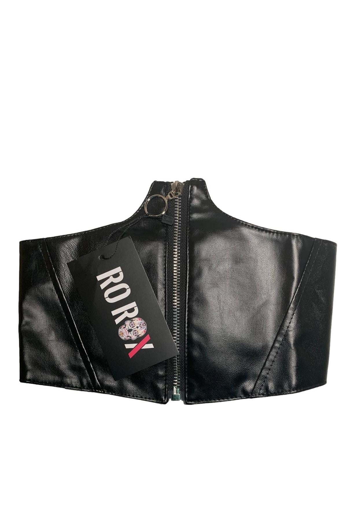 Ro Rox Underbust Belt Wide Elastic Faux Leather Waist Belt
