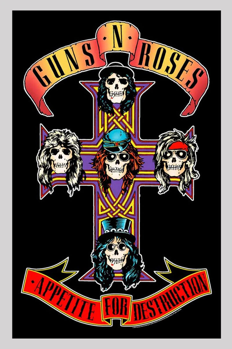 Guns N' Roses Textile Poster: Appetite For Destruction Wall Art