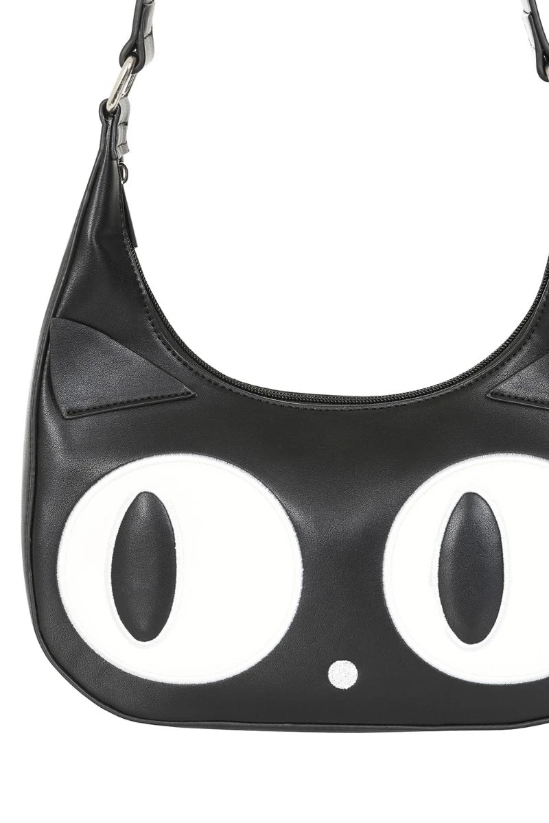 Banned Witching Cat Handbag - Cute Black Cat Shoulder Bag