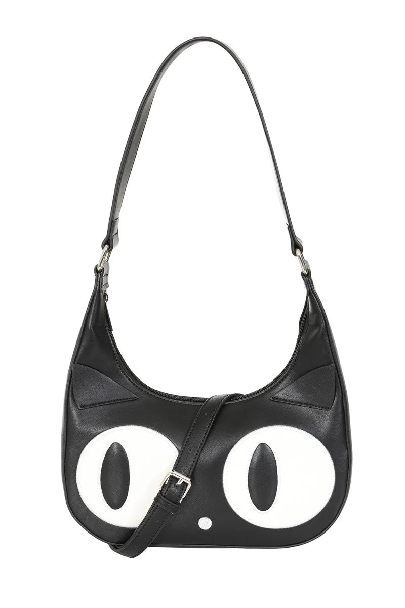 Banned Witching Cat Handbag - Cute Black Cat Shoulder Bag