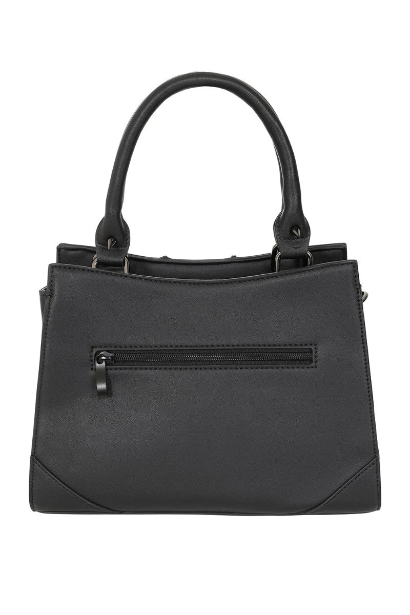 Banned Veil of Vesper Handbag - Gothic Black Bat Vegan Purse