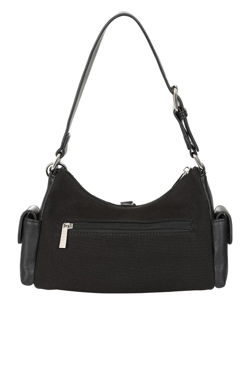 Banned Shadow Pop Handbag - Gothic Punk Canvas & Leather Bag