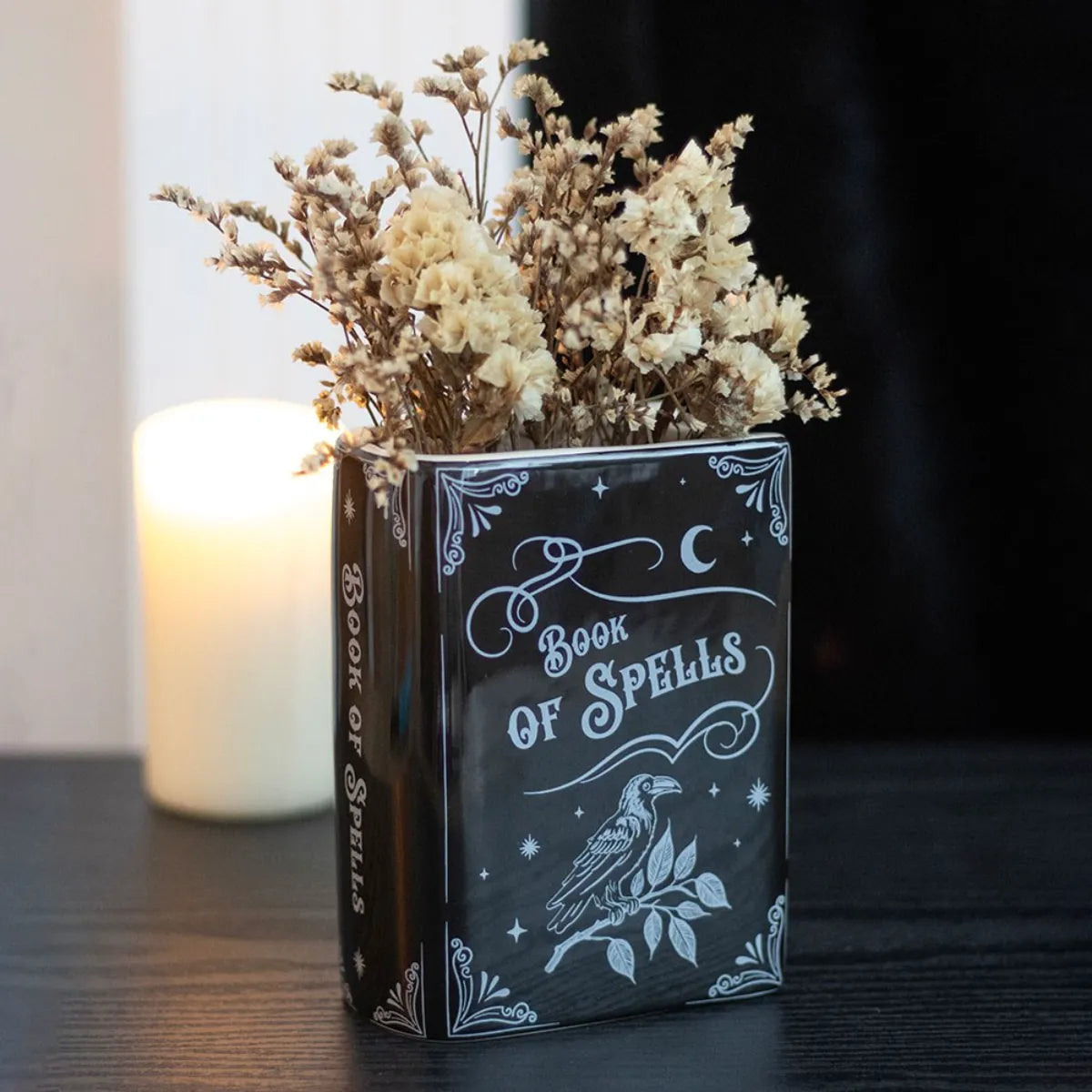 Book of Spells Vase - Book Shaped Ceramic Witchy Home Decor