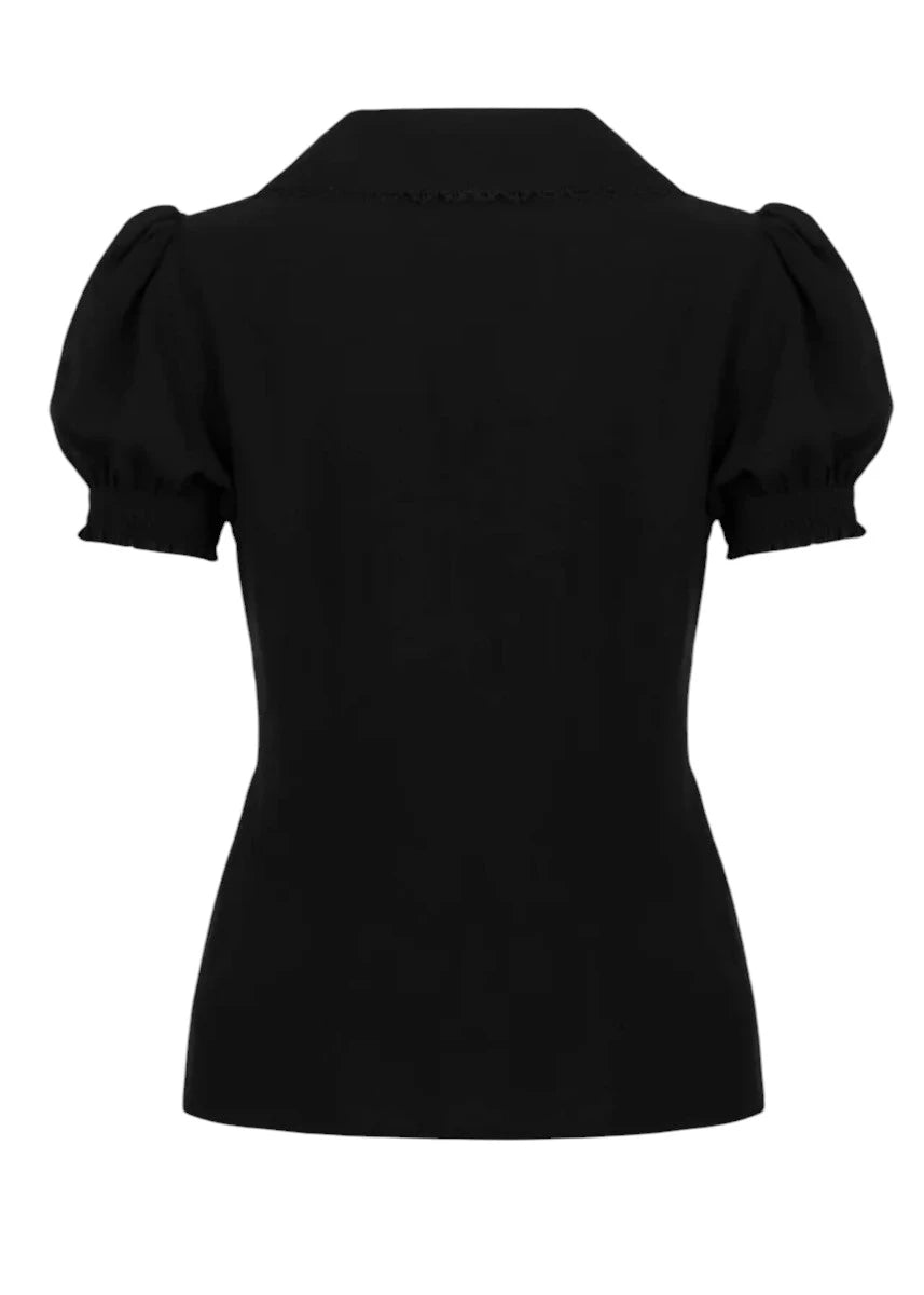 Hell Bunny Chester Blouse - Black Woodland Squirrel Top