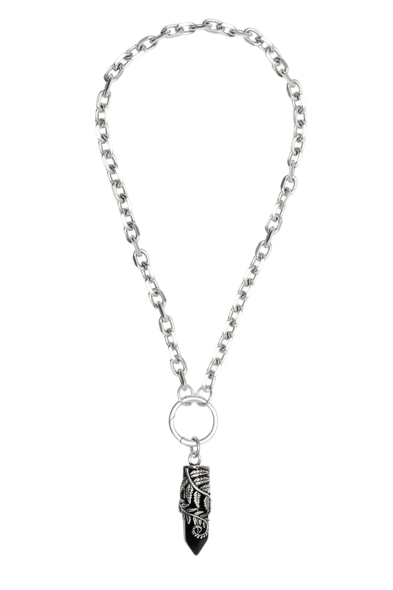 Restyle Crystal Fern O-ring Necklace – Choker & Long Chain