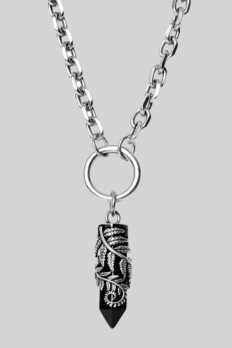 Restyle Crystal Fern O-ring Necklace – Choker & Long Chain