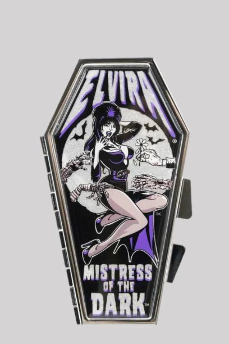 Kreepsville 666 Hand Mirror - Elvira Monster Coffin Glitter