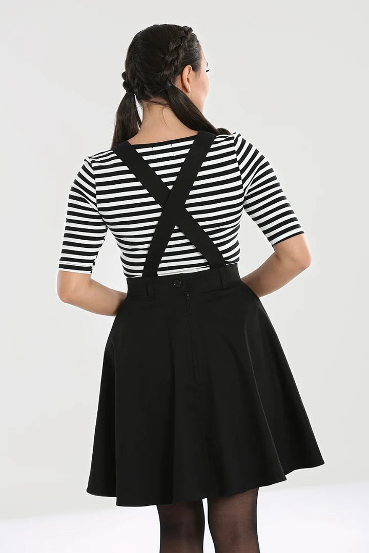 Hell Bunny Samara Gothic Pinafore Dress – Sun & Moon Ouija Board Embroidery | Adjustable Straps, Cotton Blend - View #4