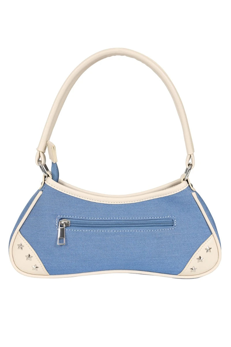 Banned Marilou Swallow Handbag - Vintage Style Denim Bag