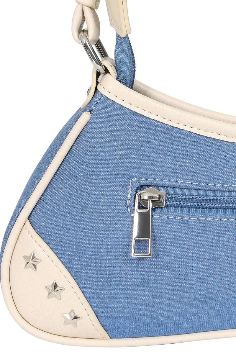 Banned Marilou Swallow Handbag - Vintage Style Denim Bag