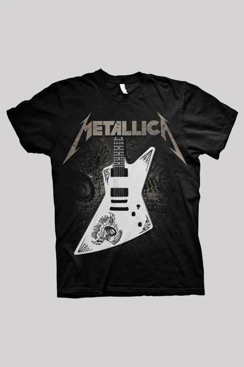 Metallica Unisex T-Shirt – Papa Het Guitar Black Band Tee
