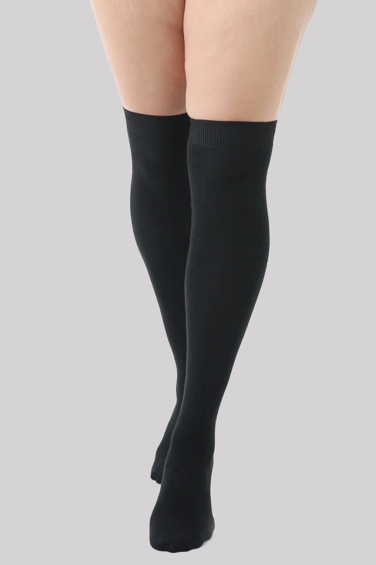 Pamela Mann Plain Over The Knee Black Socks