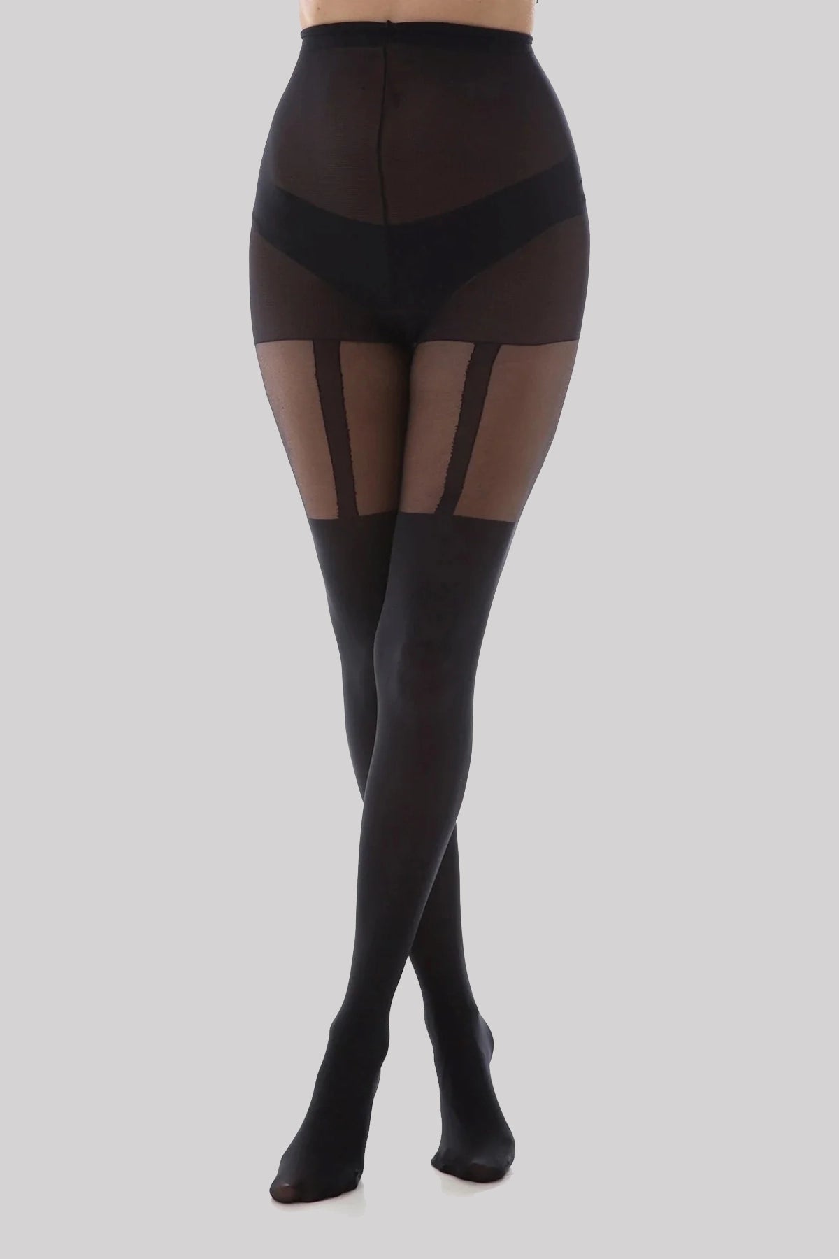 Pamela Mann Stripe Suspender Tights