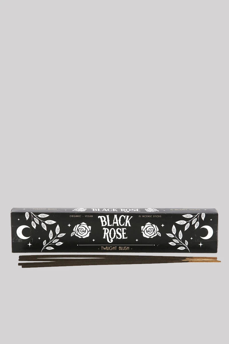 Black Rose Incense Sticks – Twilight Blush Scent, 15 Pack