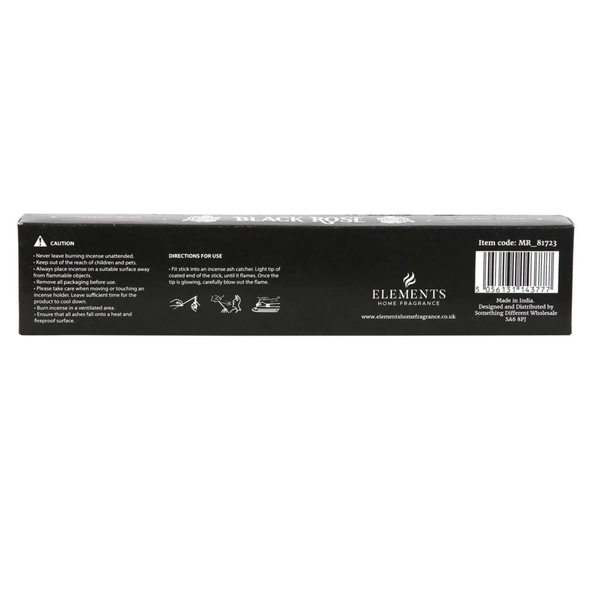 Black Rose Incense Sticks – Twilight Blush Scent, 15 Pack