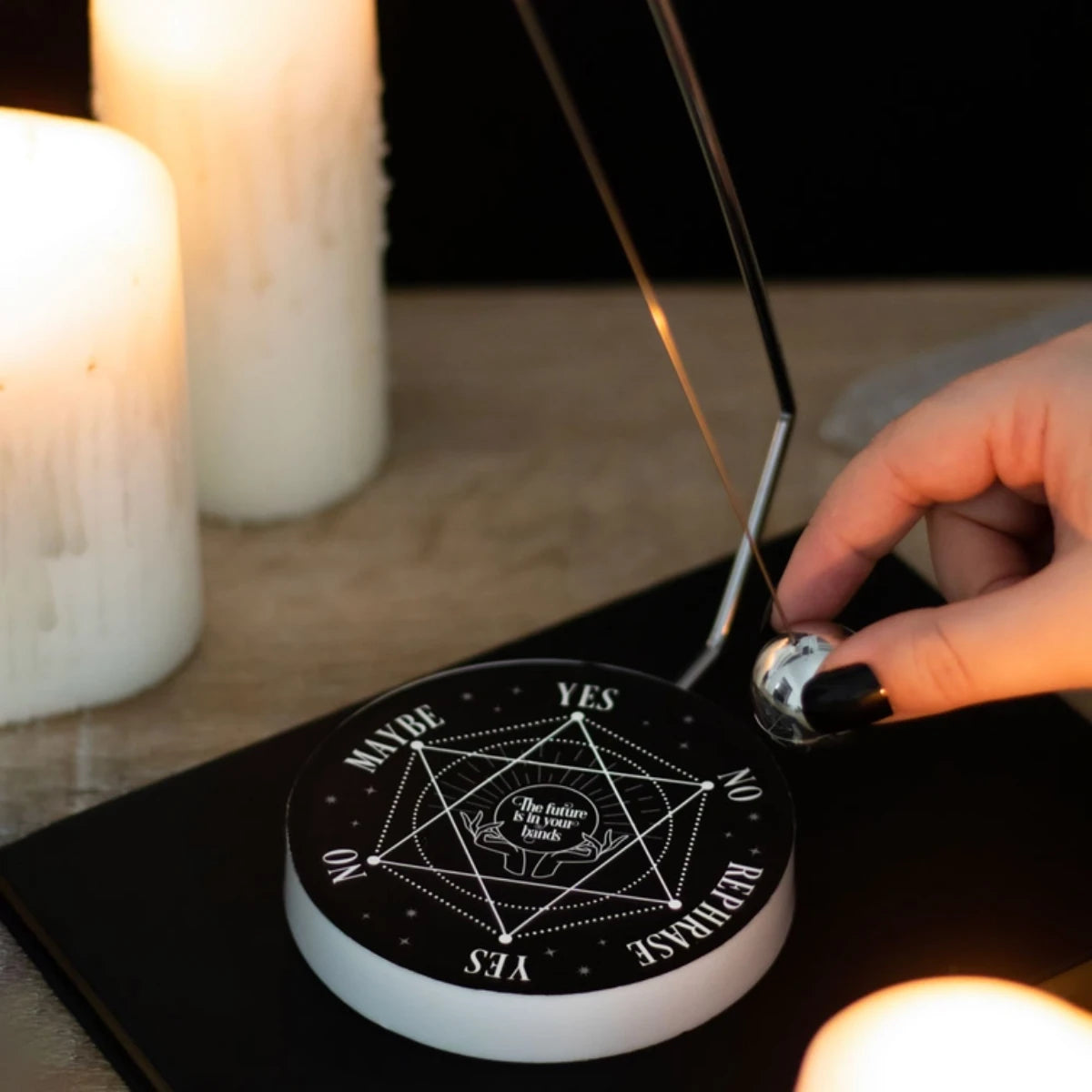 Pendulum Decision Maker - Mystical Yes/No Desk Ornament Black