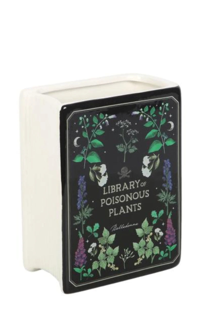Poisonous Plants Vase - Book Shaped Ceramic Gothic Decor