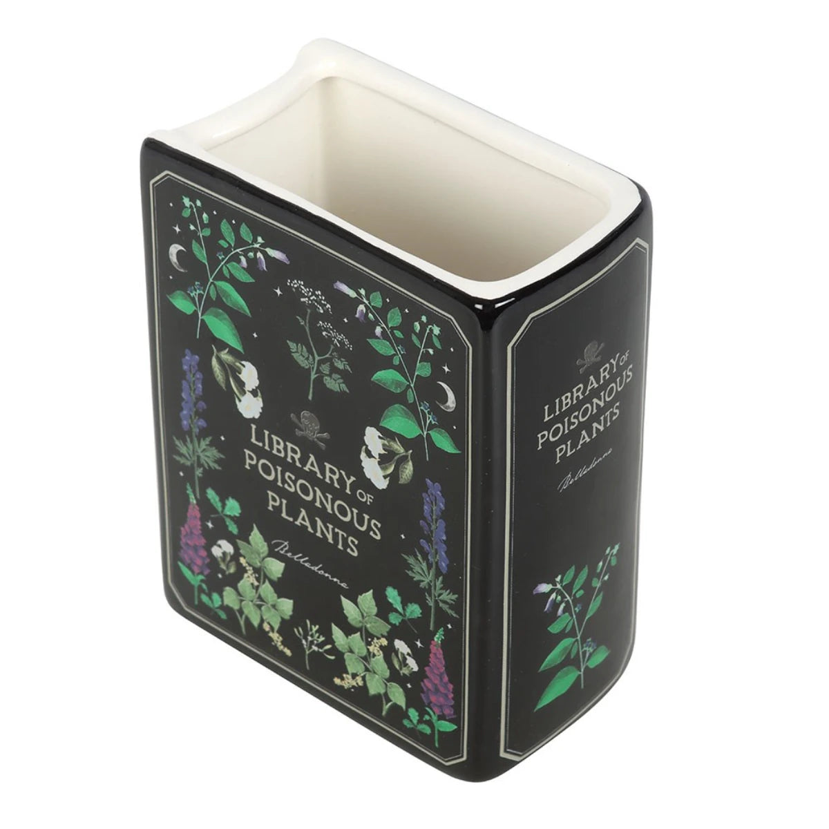 Poisonous Plants Vase - Book Shaped Ceramic Gothic Decor