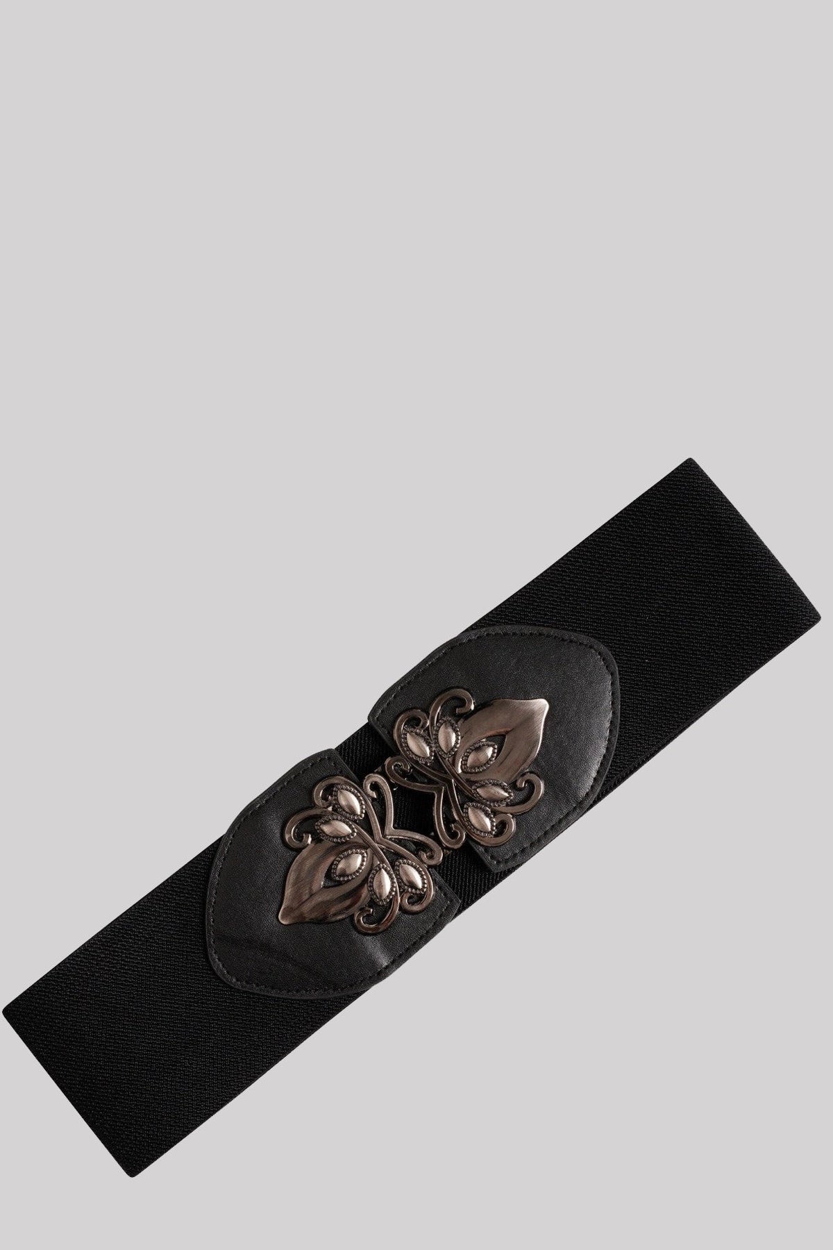 Ro Rox Celtic Orla Black Elasticated Retro Wide Nurse Belt