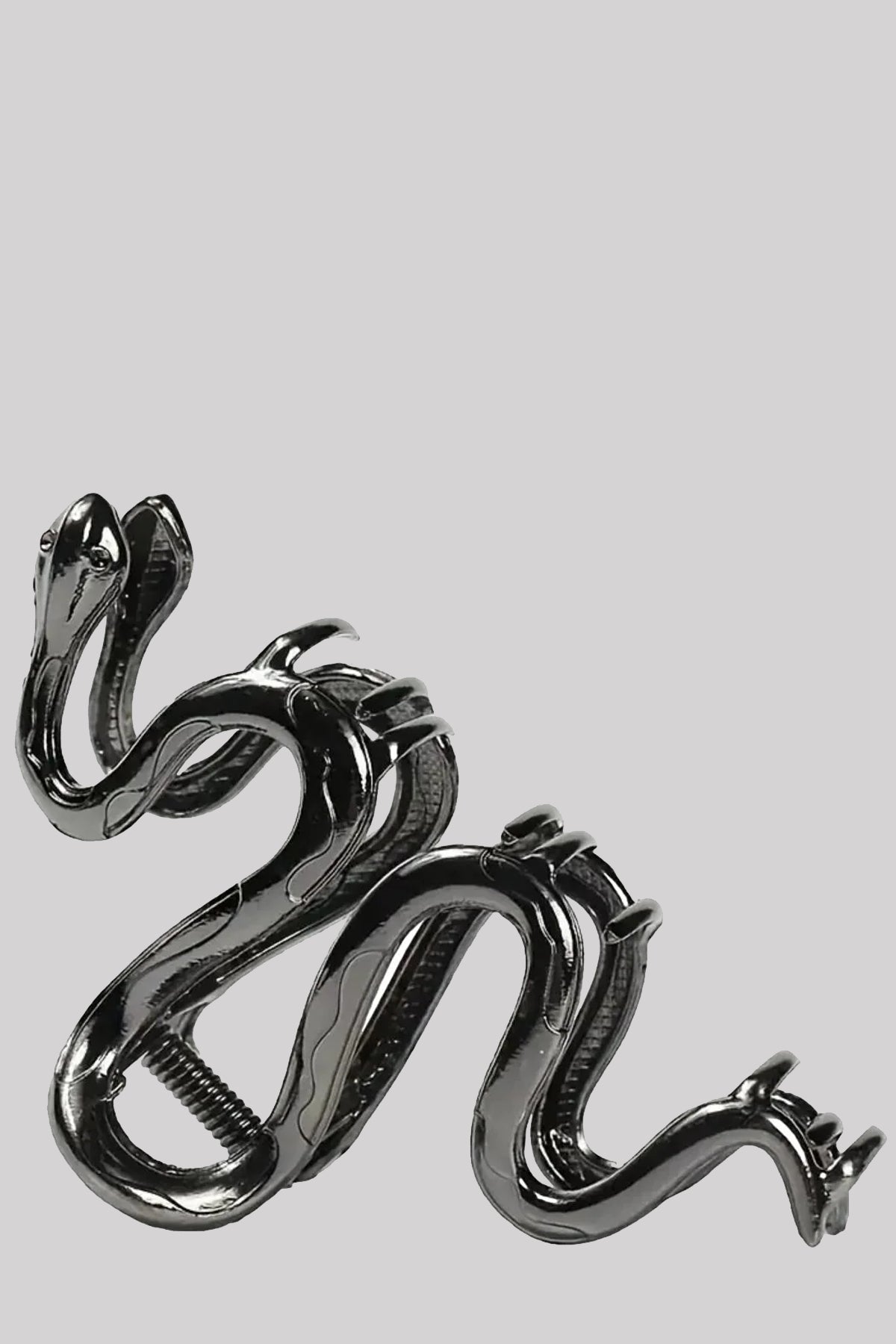 Ro Rox Gothic Snake Metal Hair Claw Hairclip Dark Silver