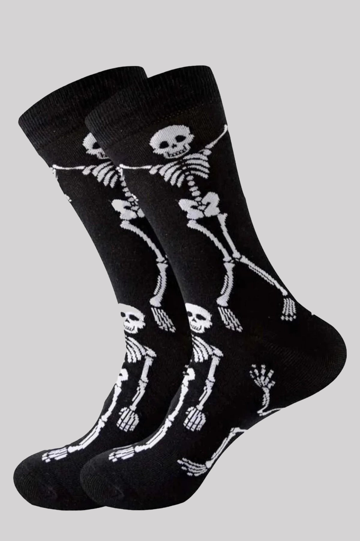 Ro Rox Skeleton Halloween Gothic Crew Ankle Socks