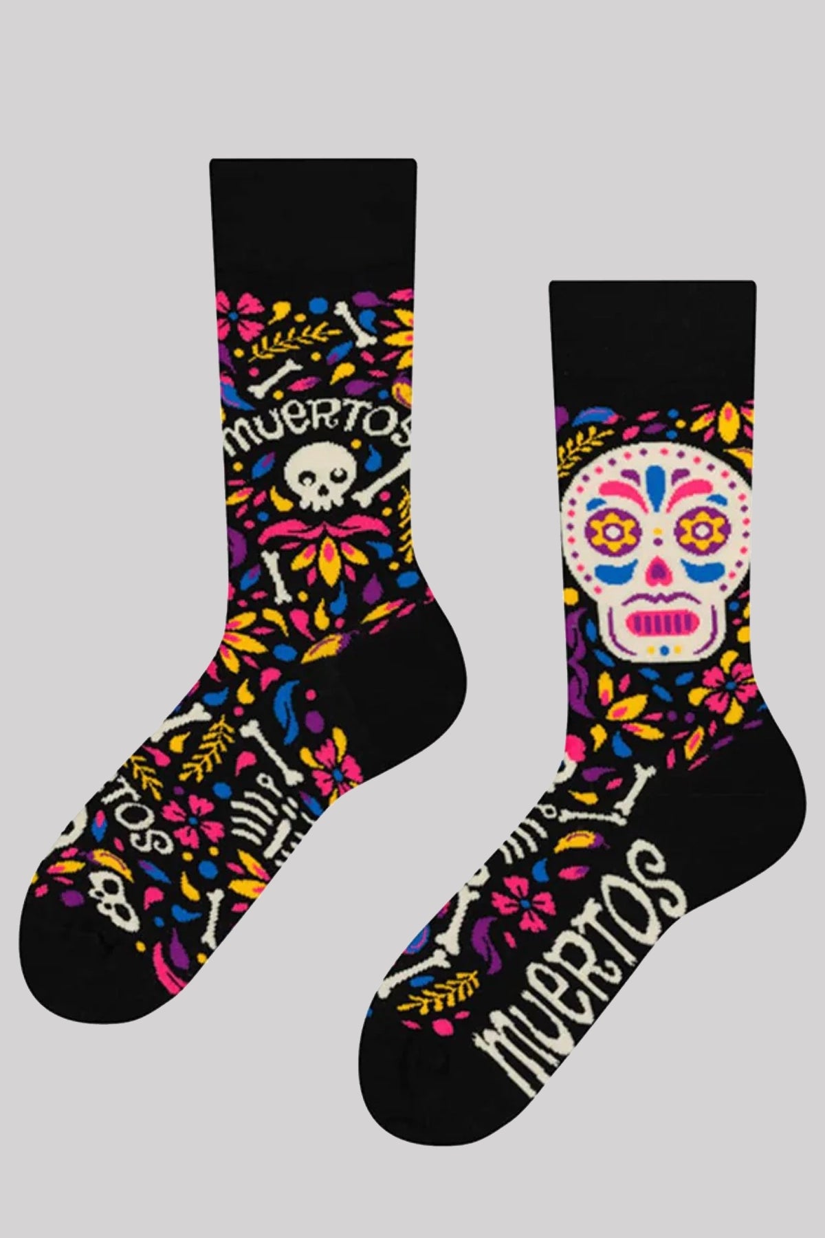 Ro Rox Muertos Day Of The Dead Gothic Halloween Ankle Socks