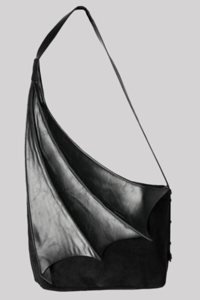 Restyle Winged Hobo Bag - Gothic Asymmetric Purse, Bat Wing