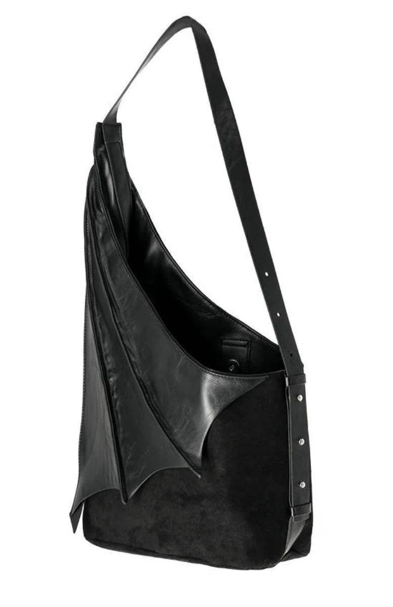 Restyle Winged Hobo Bag - Gothic Asymmetric Purse, Bat Wing