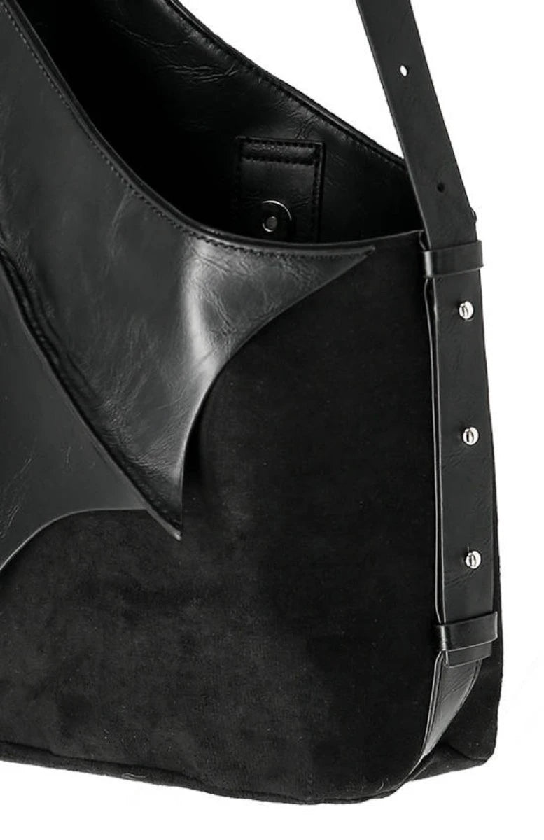 Restyle Winged Hobo Bag - Gothic Asymmetric Purse, Bat Wing