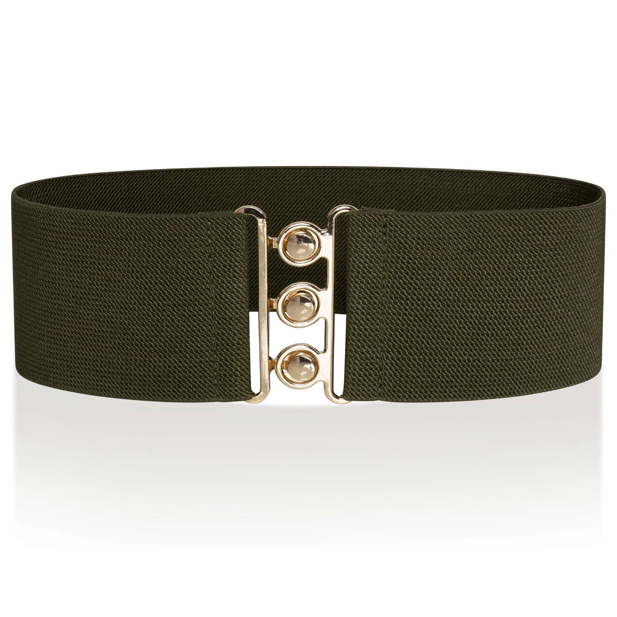 Ro Rox Elasticated Retro Wide Nurse Belt, Gold