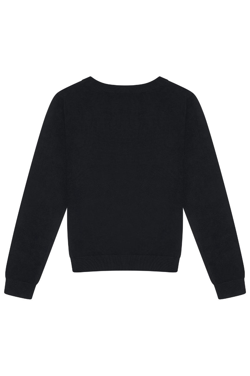 Ro Rox Heart & Dagger Cardigan - Goth Embroidery Knit Top