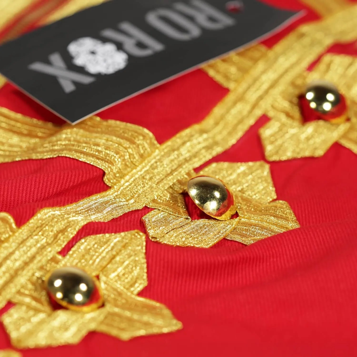 Ro Rox Emo MCR Drummer Parade Jacket, Red & Gold