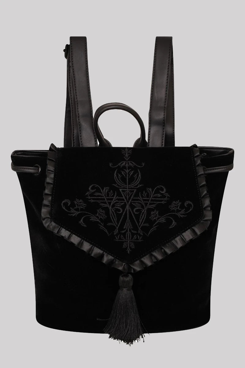 bree leather convertible backpack rebecca minkoff Ro Rox Zola Gothic Velvet Backpack