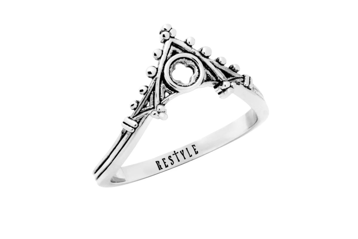 Restyle Salvation Stacker Ring Silver Gothic Cathedral Style