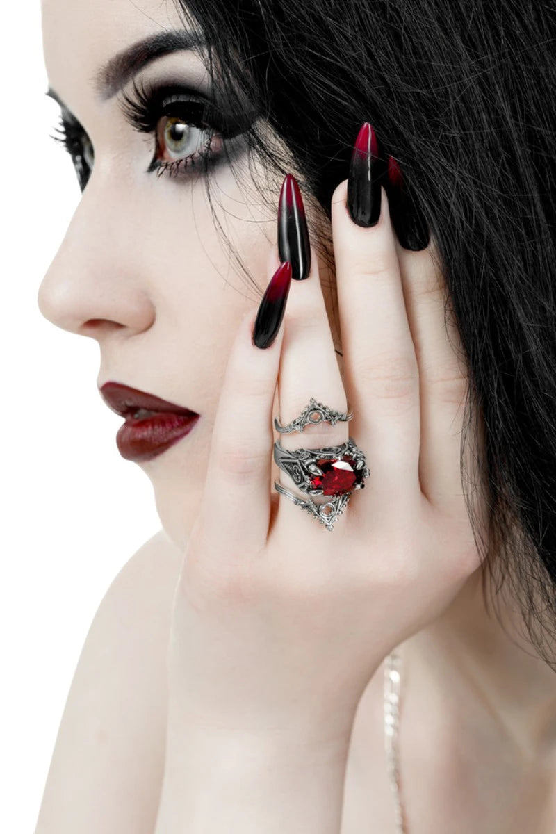 Restyle Salvation Stacker Ring Silver Gothic Cathedral Style
