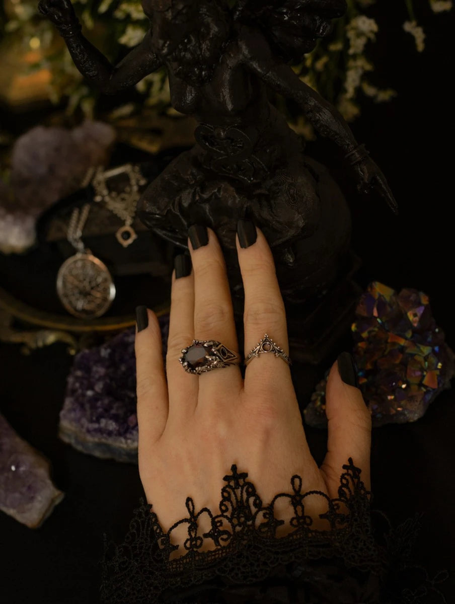 Restyle Salvation Stacker Ring Silver Gothic Cathedral Style