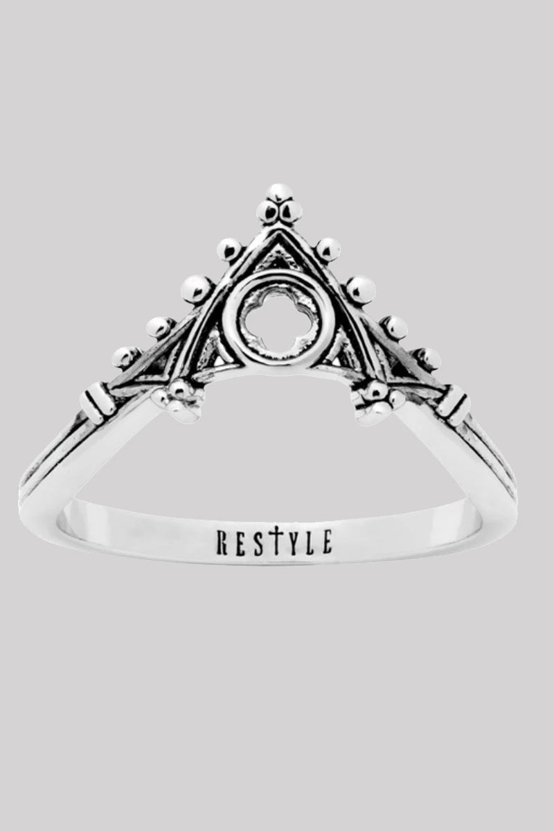 Restyle Salvation Stacker Ring Silver Gothic Cathedral Style