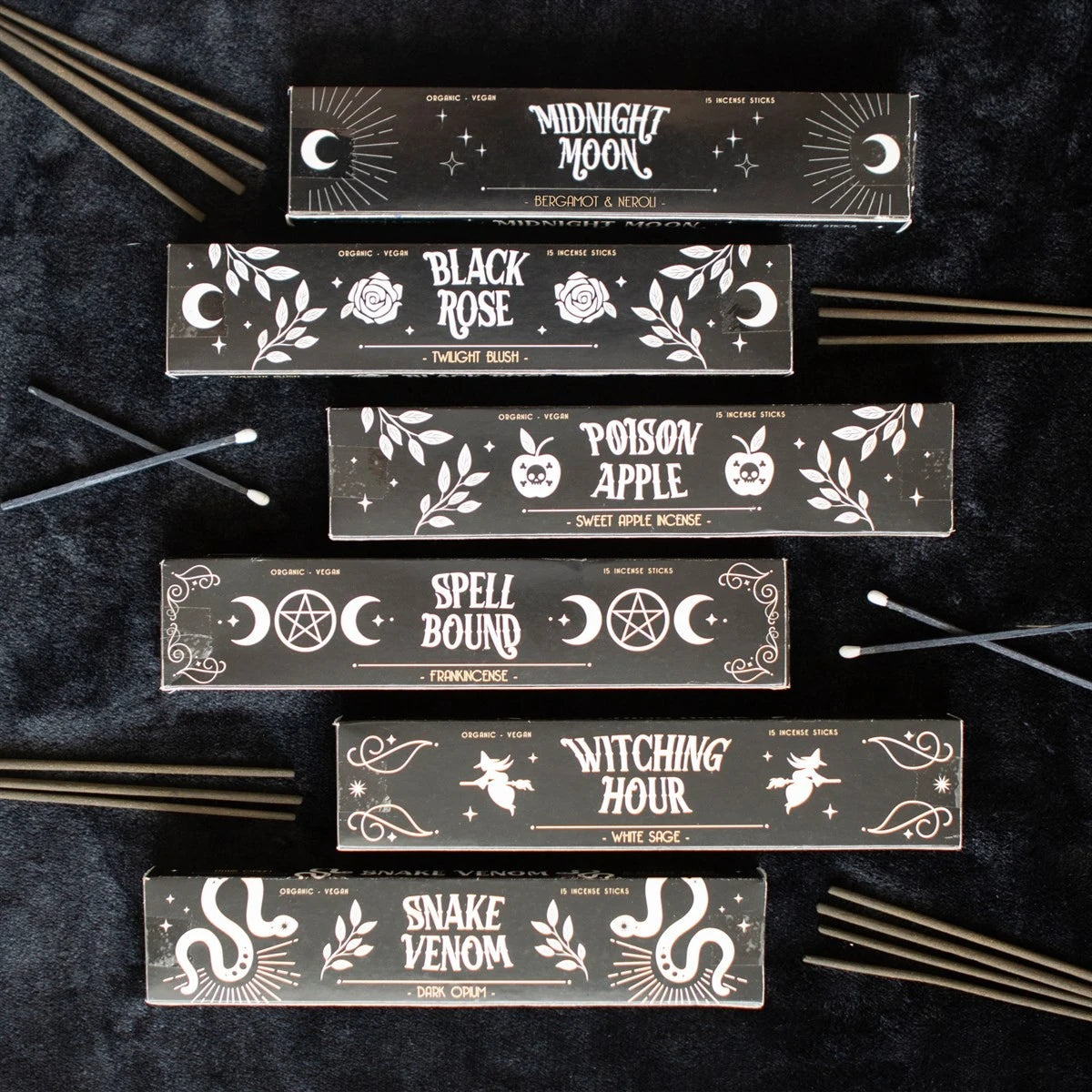 Midnight Ritual Incense Sticks Set of 6 – Witchy Gift Set