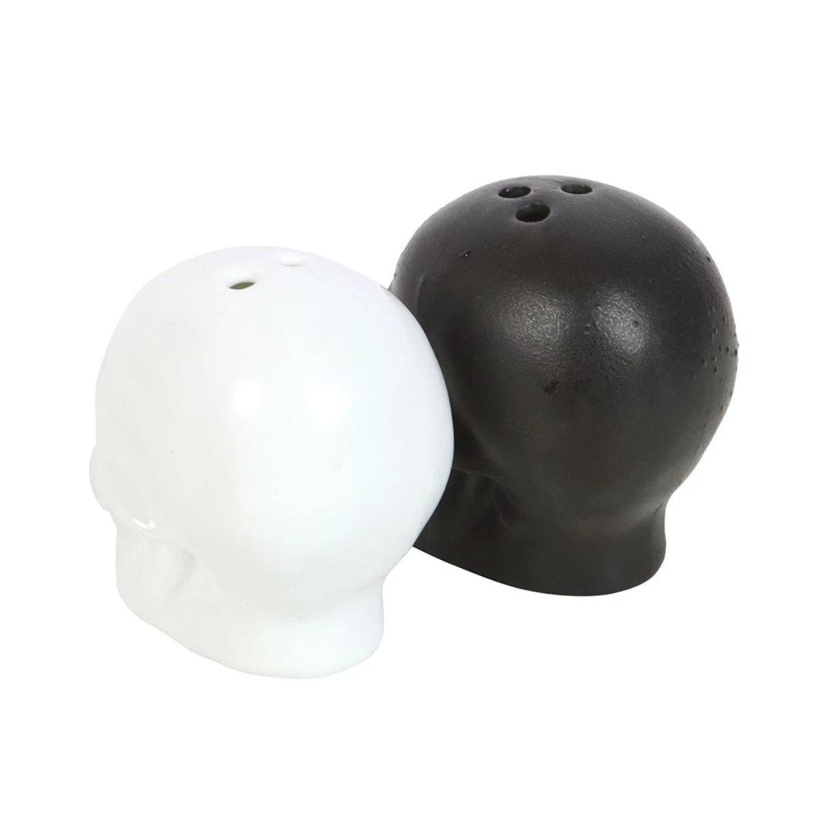 Salt and Pepper Shakers – Black & White Skull Set Gothic