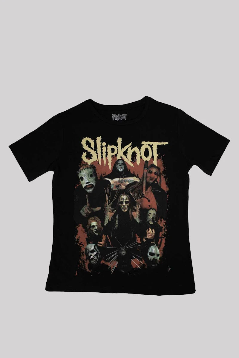 Slipknot Ladies T-Shirt: Come Play Dying Back Print Band Tee