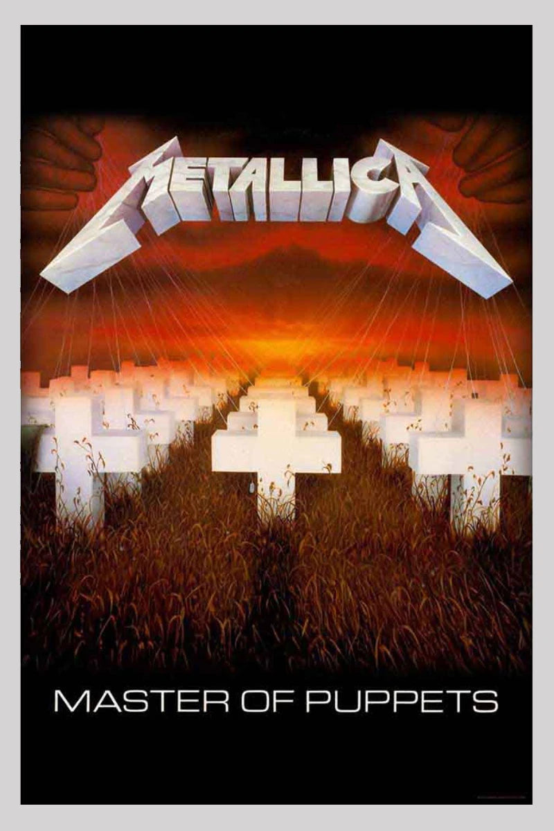 Metallica Textile Poster: Master of Puppets Album Cover Art
