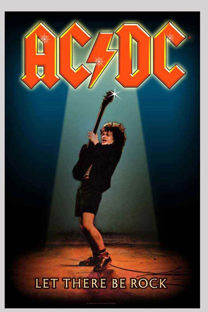 AC/DC Textile Poster: Let There Be Rock Wall Art Decor