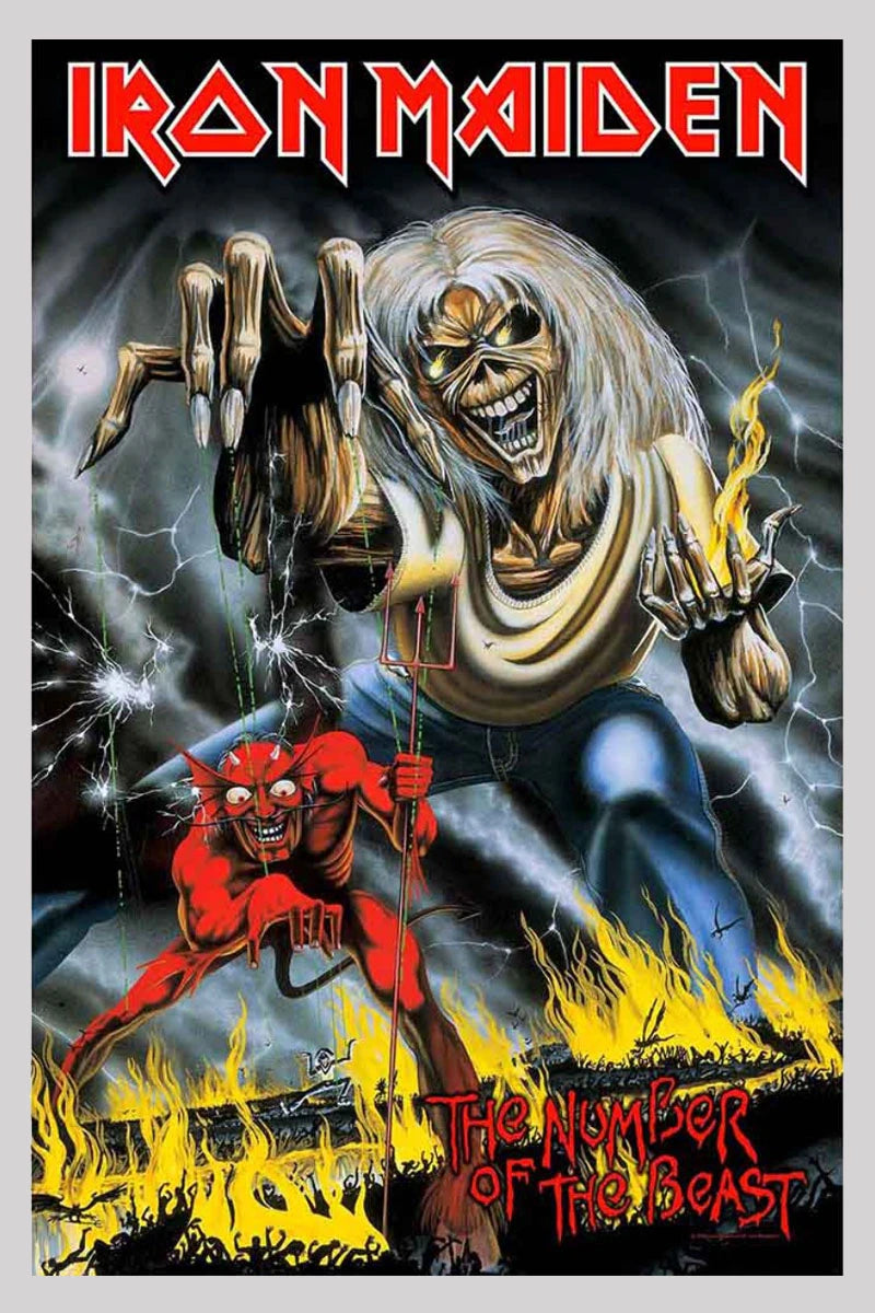 Iron Maiden Textile Poster: Number Of The Beast Wall Art