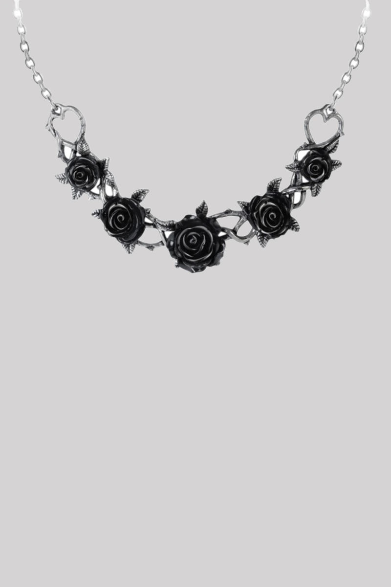 Alchemy England Rose Briar Necklace Gothic Black Roses