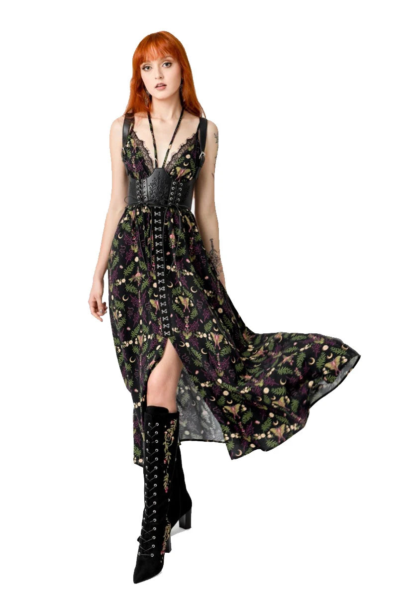 Restyle Wilderwood Maxi Dress – Gothic Forest Witch Vibes