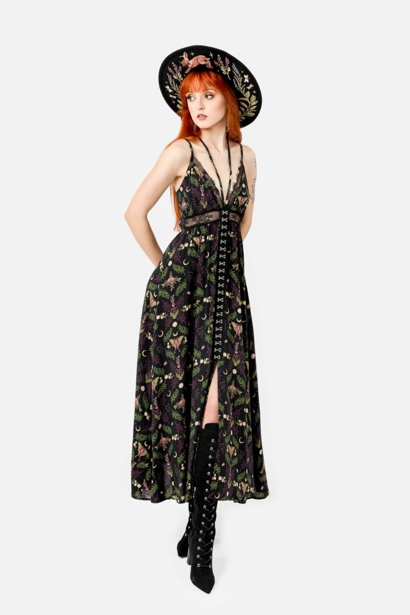 Restyle Wilderwood Maxi Dress – Gothic Forest Witch Vibes