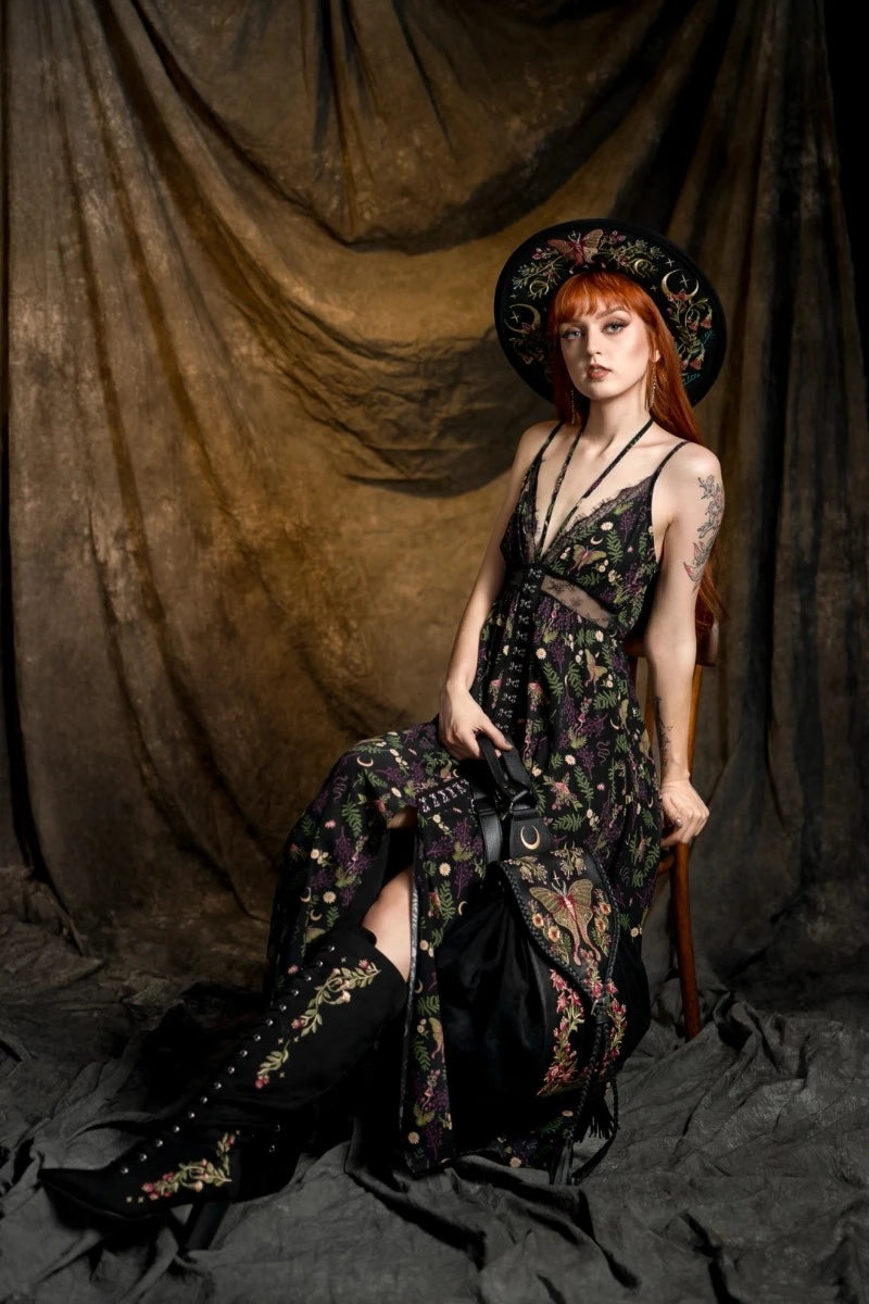 Restyle Wilderwood Maxi Dress – Gothic Forest Witch Vibes