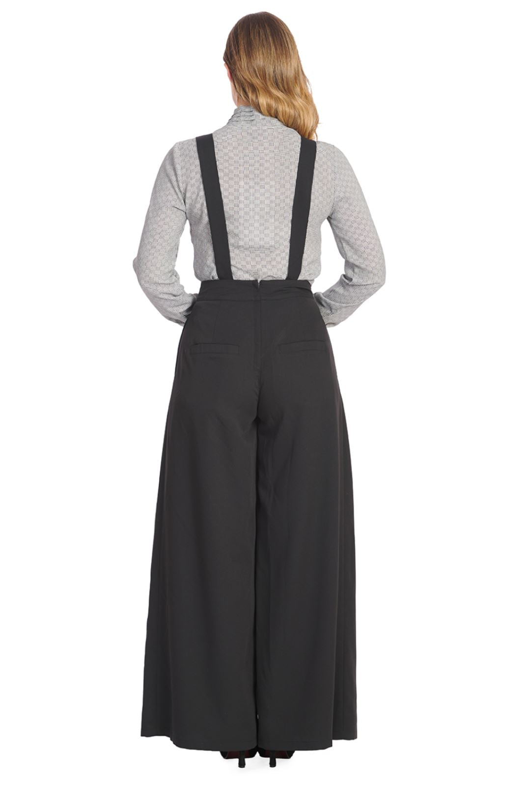 Banned Diamond Wide Leg Suspender Trousers